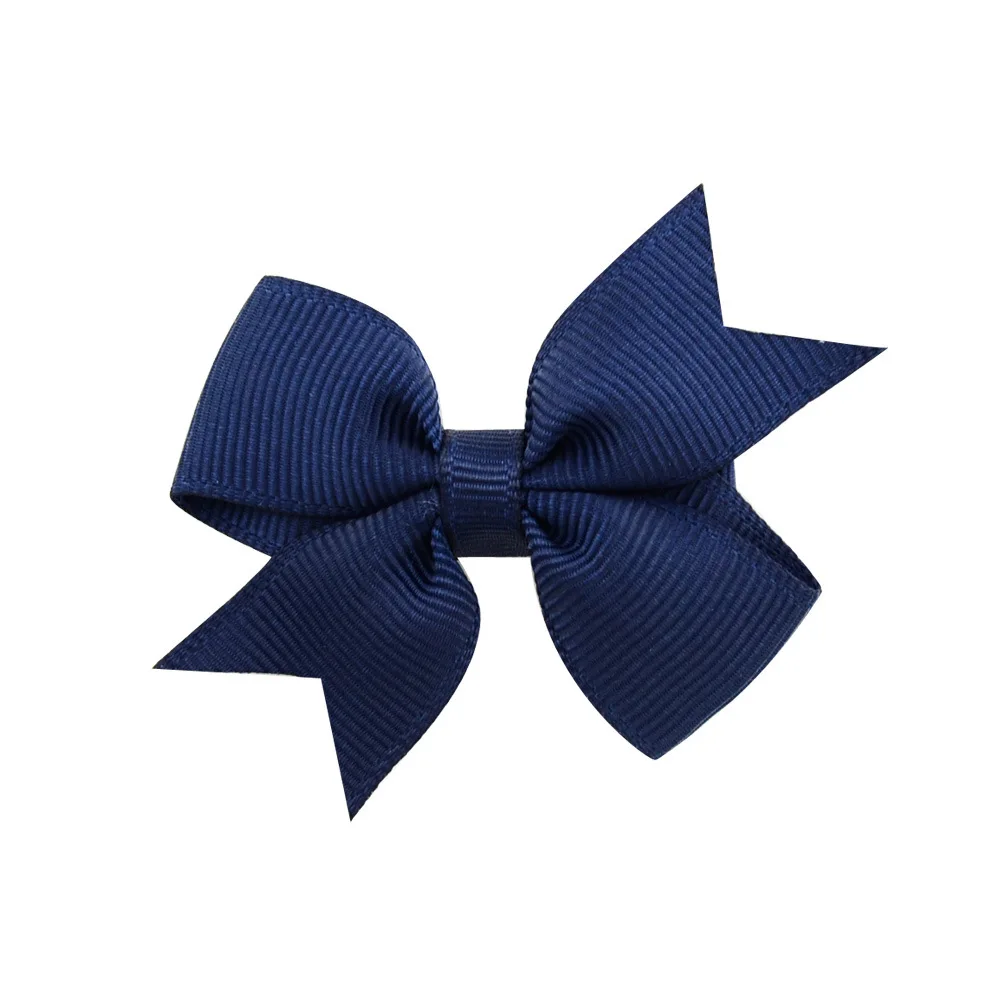20/40pcs Solid Grosgrain Ribbon Bows Clips Hairpin Girl's Hair Bows Boutique Hair Clip Headware Kids Hair Accessories wholesale - Image 2