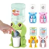 Mini dispensador de agua Dual para niños, juguete de cocina de simulación, fuente para beber leche, jugo de agua fría/caliente, azul rosa
