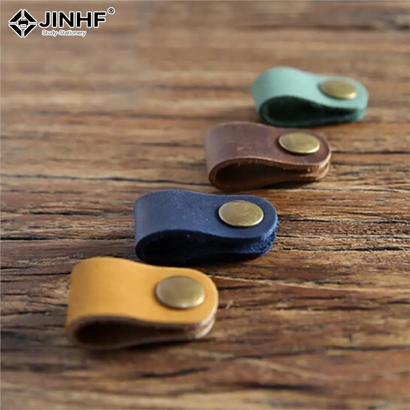 1Pcs Portable Headset Earphone Wire Winder USB Cable Cord Leather Winder Headphone Case Korean Desk Manager