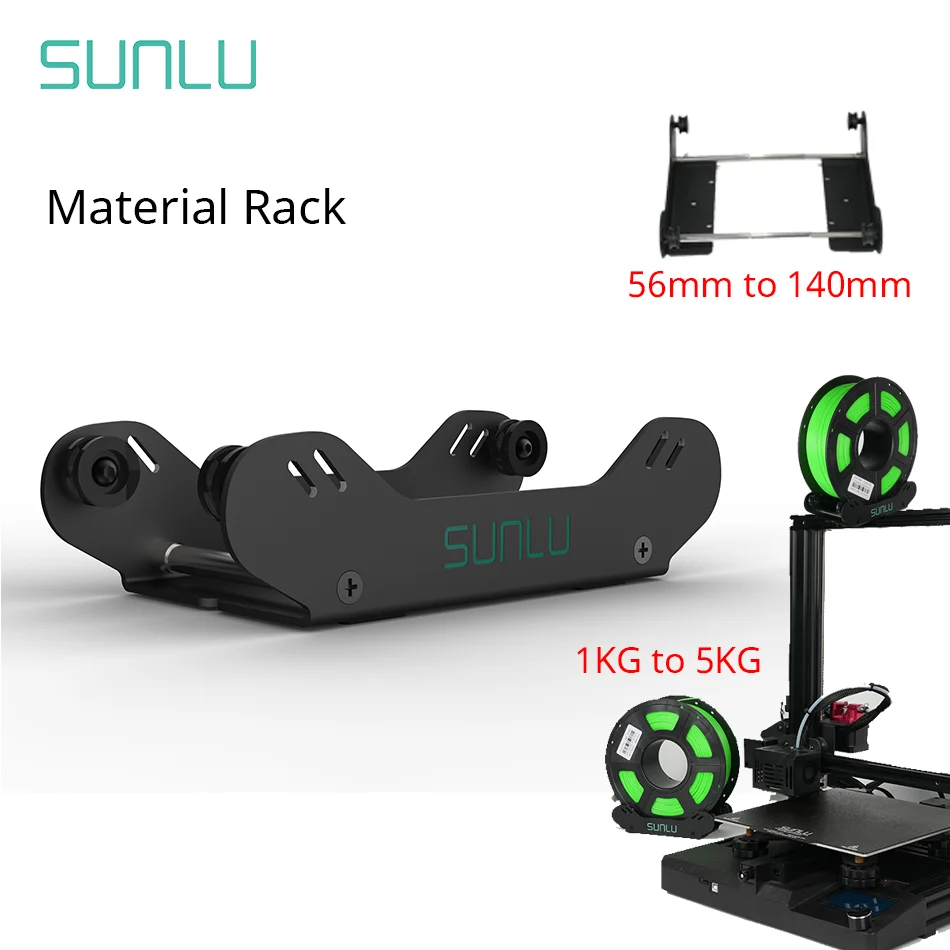 SUNLU 3D Material Rack Support 1-5KG 56-140MM 3D Adjust The Width Arbitrarily Filament Holder For Printer Beams And Tabletops sunlu 3d material rack support 1kg to 5kg 56mm to 140mm adjust the width arbitrarily suitable for printer beams and tabletops