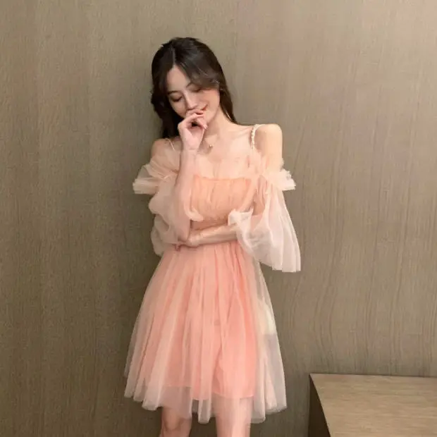

Party Girls dress Children Dresses Teenager 12-20Y off-Shoulder Spaghetti Straps Mesh Kids Dress Vestido De Mujer Femme Robe