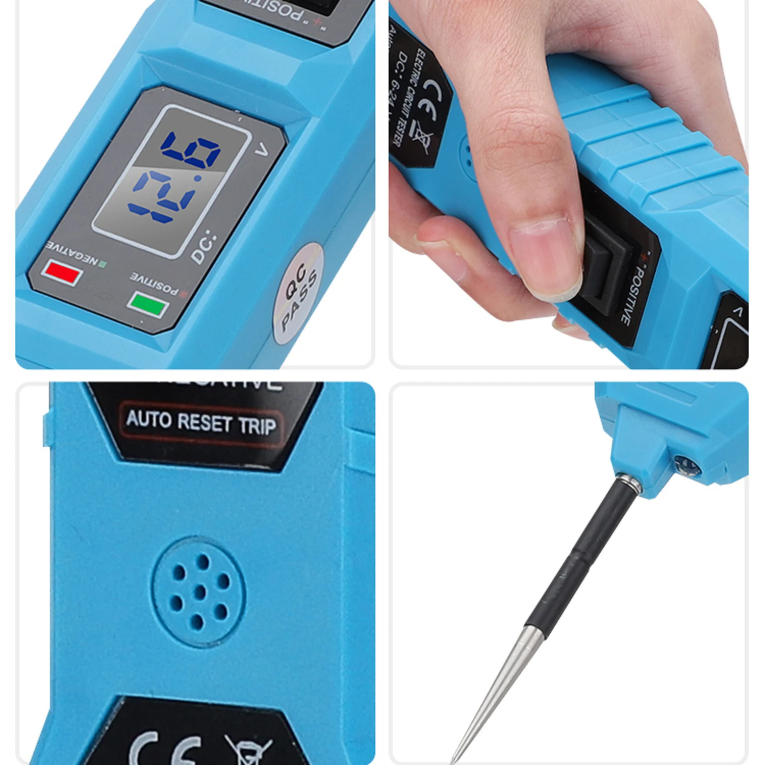 Socket Tester Automotive 3.5-36V DC LCD Digital Circuit Test Light Fuse Tester LED Electrical Pen