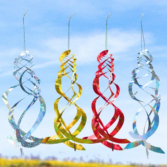 Madárcsökkentő Szalag Fényvisszaverődésgátló Ültetvényes Taszító Szerszám Kültéri Függő Forgó Szélfutók Kert Dekoráció - Image 4