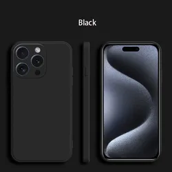 Premium Liquid Silicone Shockproof Phone Case - Enhanced Protection - iPhone 12 (Black)
