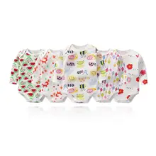 

5Pcs/Lot Spring New Baby Rompers Long Sleeve Kids Boys Girls Clothes Newborn Clothing Casual Infant Bodysuit Wholesale Jumpsuit