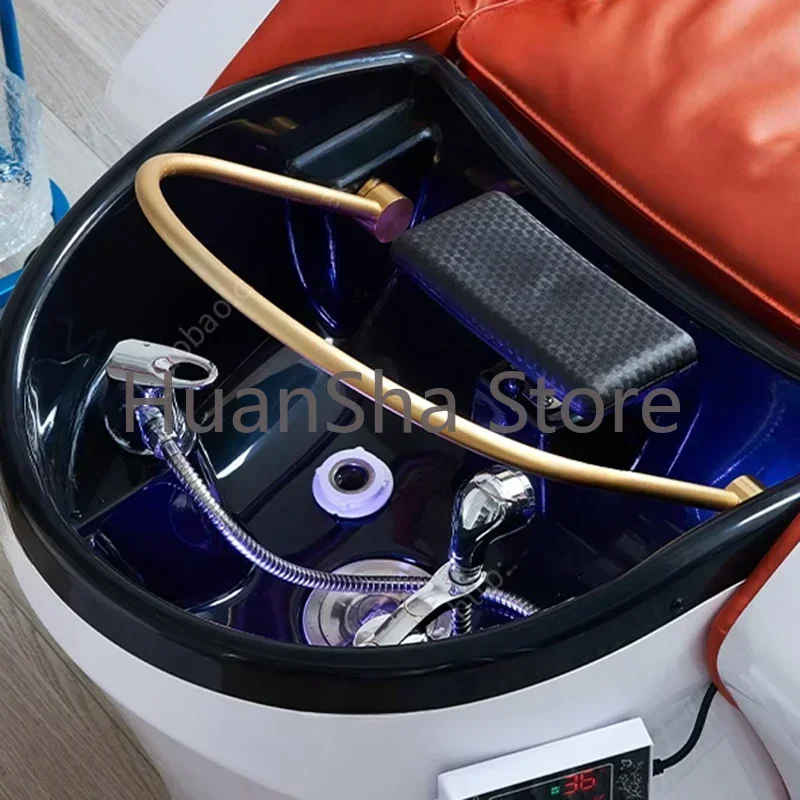 Hair Salon Chair Head Spa Professional Massage Therapy Japanese Shampoo Bed Hairdresser Stylist Cadeiras Beauty Furniture LJ50SC