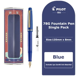 Premium Ivory White Calligraphy Fountain Pen with 22K Gold - Plated Tip, Ideal for Journaling, Note - Taking, and Signatures (Blue Pen)
