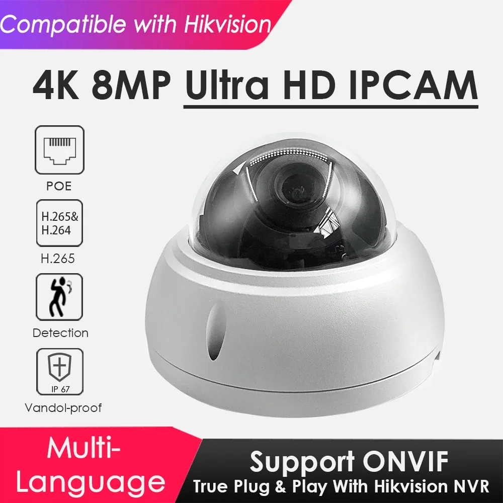 

Экшн-камера IMX415, 4K, 8 Мп, POE, ИК, Функция обнаружения движения, для использования в помещении и на улице