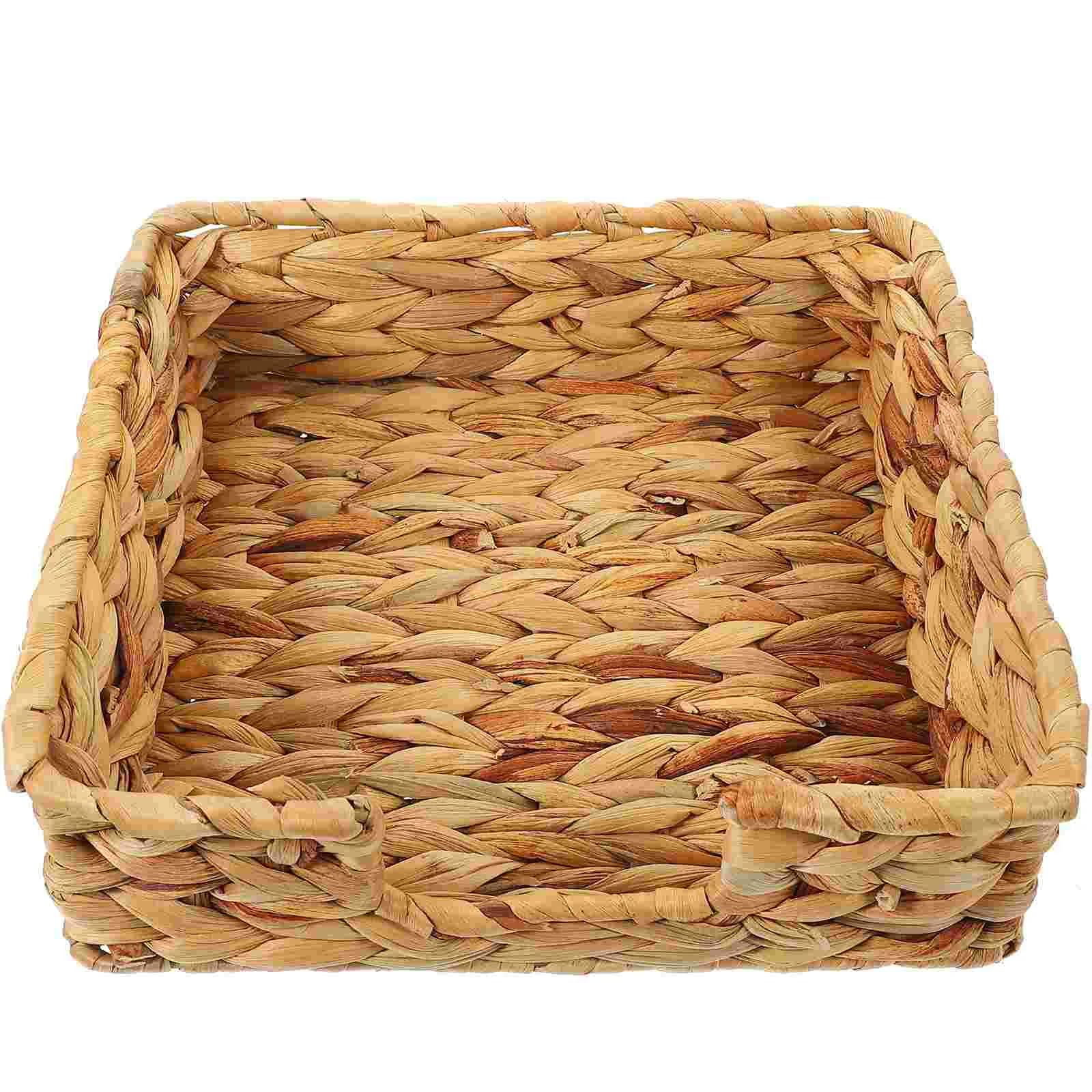 

Woven Storage Baskets Tabletop Fruit Tea Snack Bread Picnic Cosmetic Storage Box Serving Tissue Basket Storage Tray Household