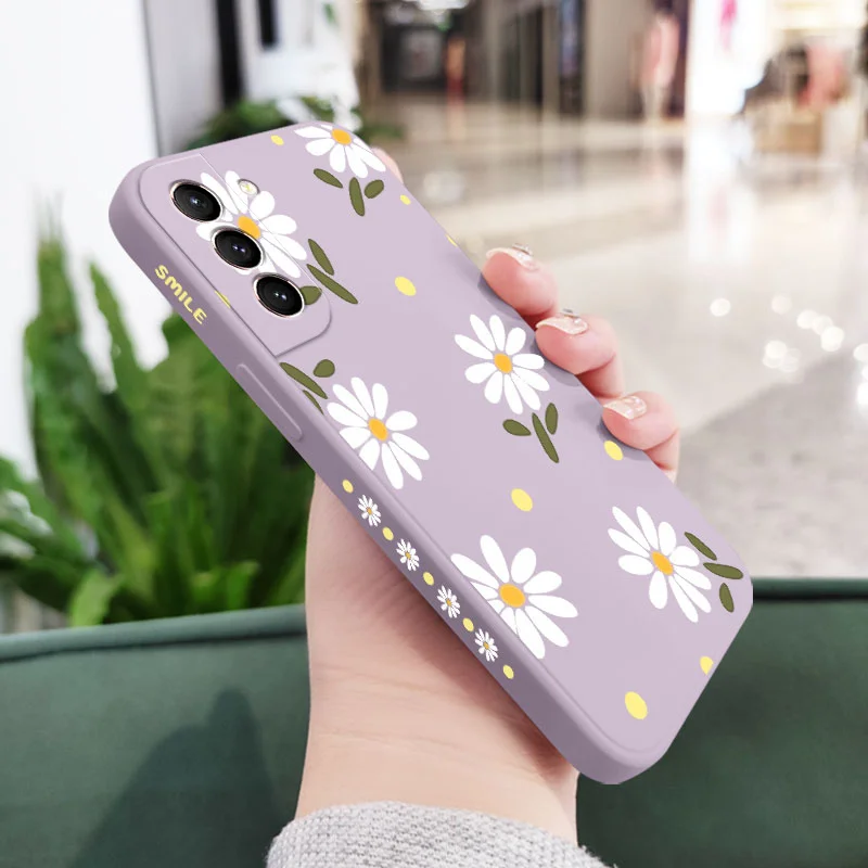 Chrysanthemum Phone Case For Samsung Galaxy S22 S21 S20 Ultra Plus FE S10 S9 S10e Note 20 ultra 10 9 Plus Cover