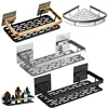 Bathroom Storage Wall Mount Shampoo Makeup Storage Holder Bathroom Accessories No Drilling Wall Shelf Shower Holder For WC 1