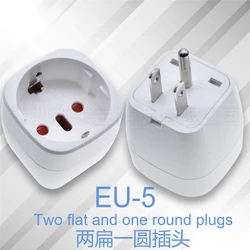 Universal Travel Power Adapter - AU/CN to EU/CH/IT Plug Converter - 1 pcs (EU - 5 white)