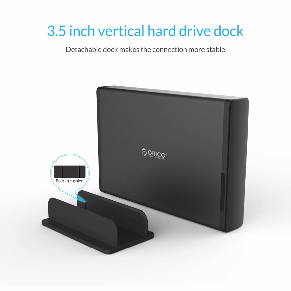 ORICO 3.5'' HDD 케이스 SATA 어댑터 2.5인치 3.5인치 SSD 디스크용 탈착식 케이스가 있는 외장 하드 드라이브 인클로저 PC용 HDD 케이스