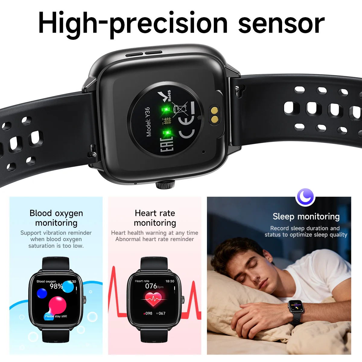 HOCO Y36 Touch Screen TFT da 1,72 pollici Versione chiamata Smart Watch Frequenza cardiaca Sonno Ossigeno Monitoraggio sportivo Smartwatch IP67 Impermeabile - immagine 2
