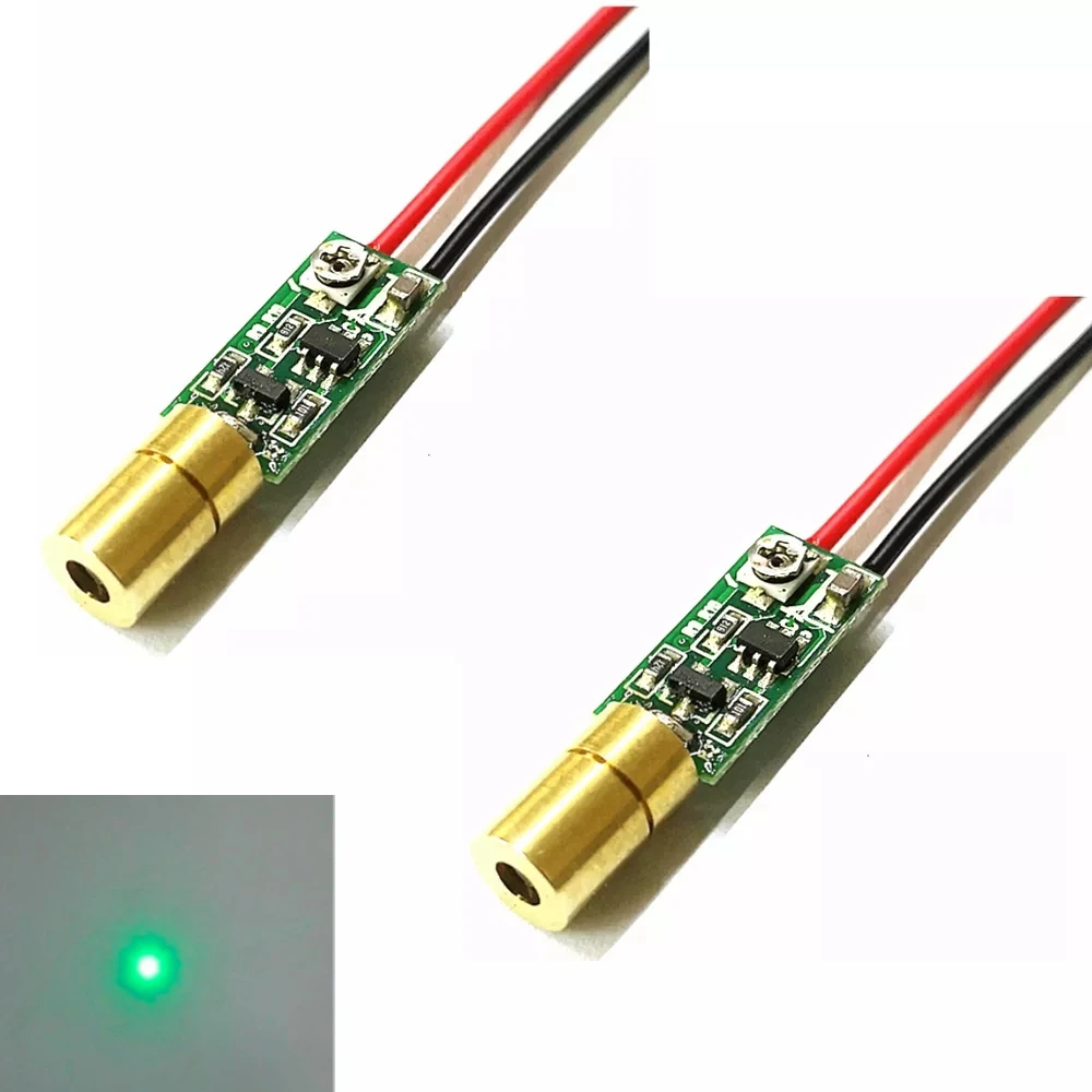 2pcs Mini Type 515nm 520nm 5mw Grass Green Dot light Laser Module Lights 6mm Diameter 3V 2pcs lot high quality speaker horn 3w 4r diameter 4cm mini amplifier rubber gasket loudspeaker trumpet