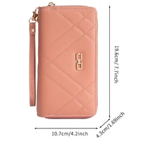 New ladies purse clutch bag fashion fresh large-capacity female purse explosions cross-border mobile phone coin purse rhombus. - Image 5