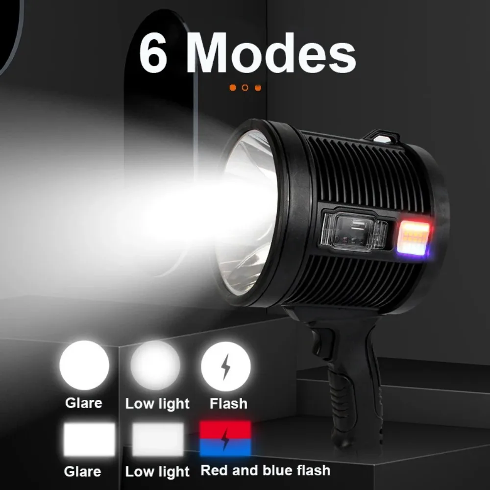 Description Picture 3 of itemP50 High Power LED Flashlight Rechargeable 6 Modes Tactical Searchlight Waterproof Portable Outdoor Hiking Fishing Torch