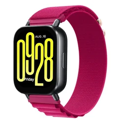 22mm Sports Alpine Loop Nylon Strap - Comfortable and Replaceable Bracelet for Redmi Watch 5 Lite (Rouge red)