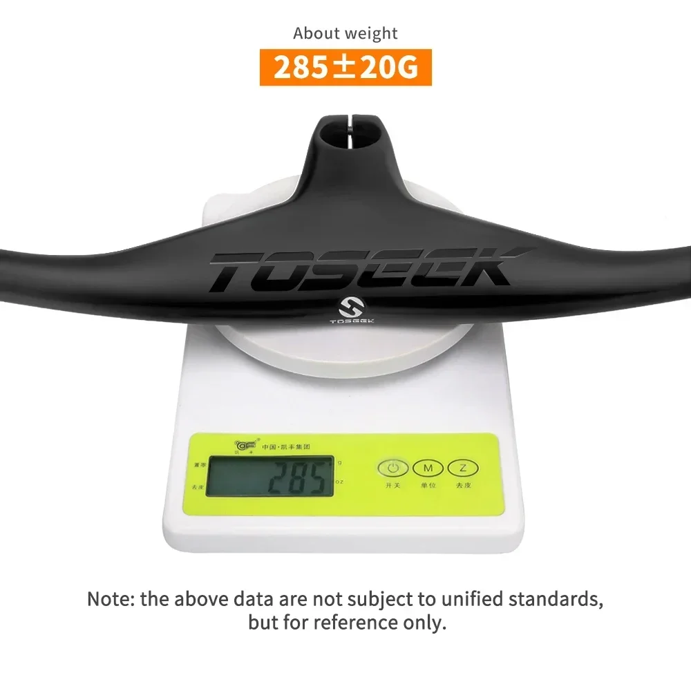 Bicycle Accessories TOSEEK 17 Degree 28.6mm Mtb Handlebars And Stem Carbon Integrated Mountain Bike Handlebar 660~800mm 70/80/90/100mm