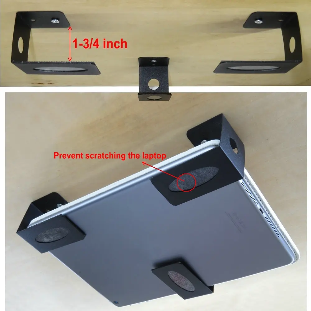 Stage Computer Equipment Mount-Under Desk Daptop Holder-Unique Ultra Strong Design Organizer
