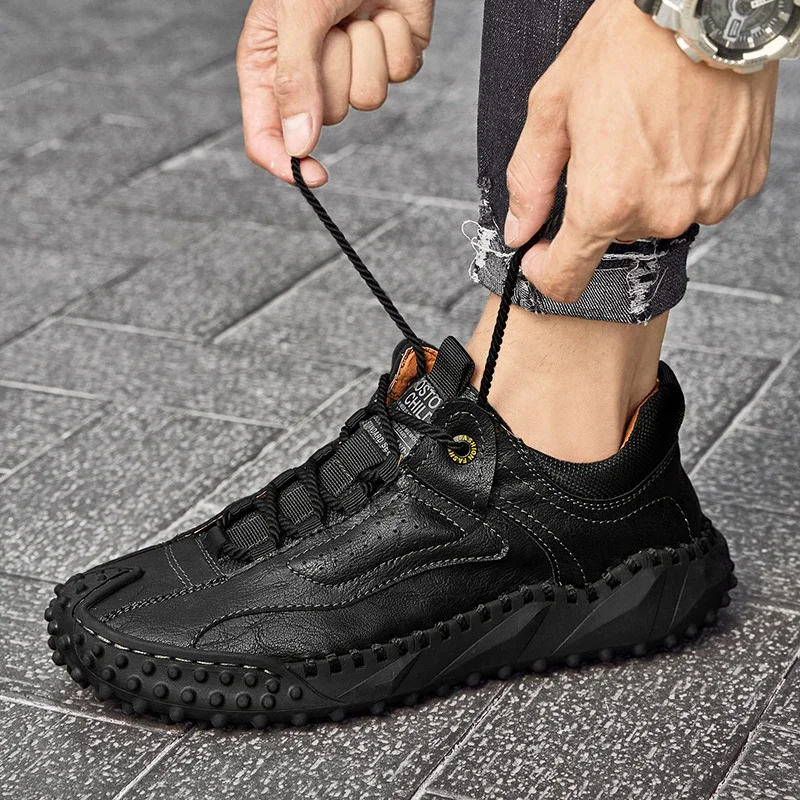 Size 48 Platform Men Shoes 2023 New Autumn Winter Fashion Men's Vulcanized Shoes Non-slip Wear-resistant Outdoor Hiking Shoes
