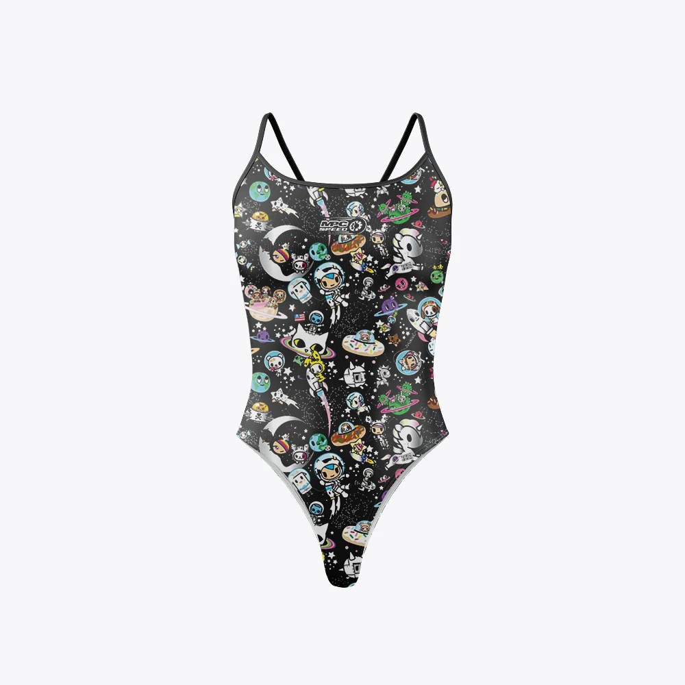 Women Sexy Bikini Thin Strap One-piece Triangle Swimsuit Sports Function Training Competition Quick-drying