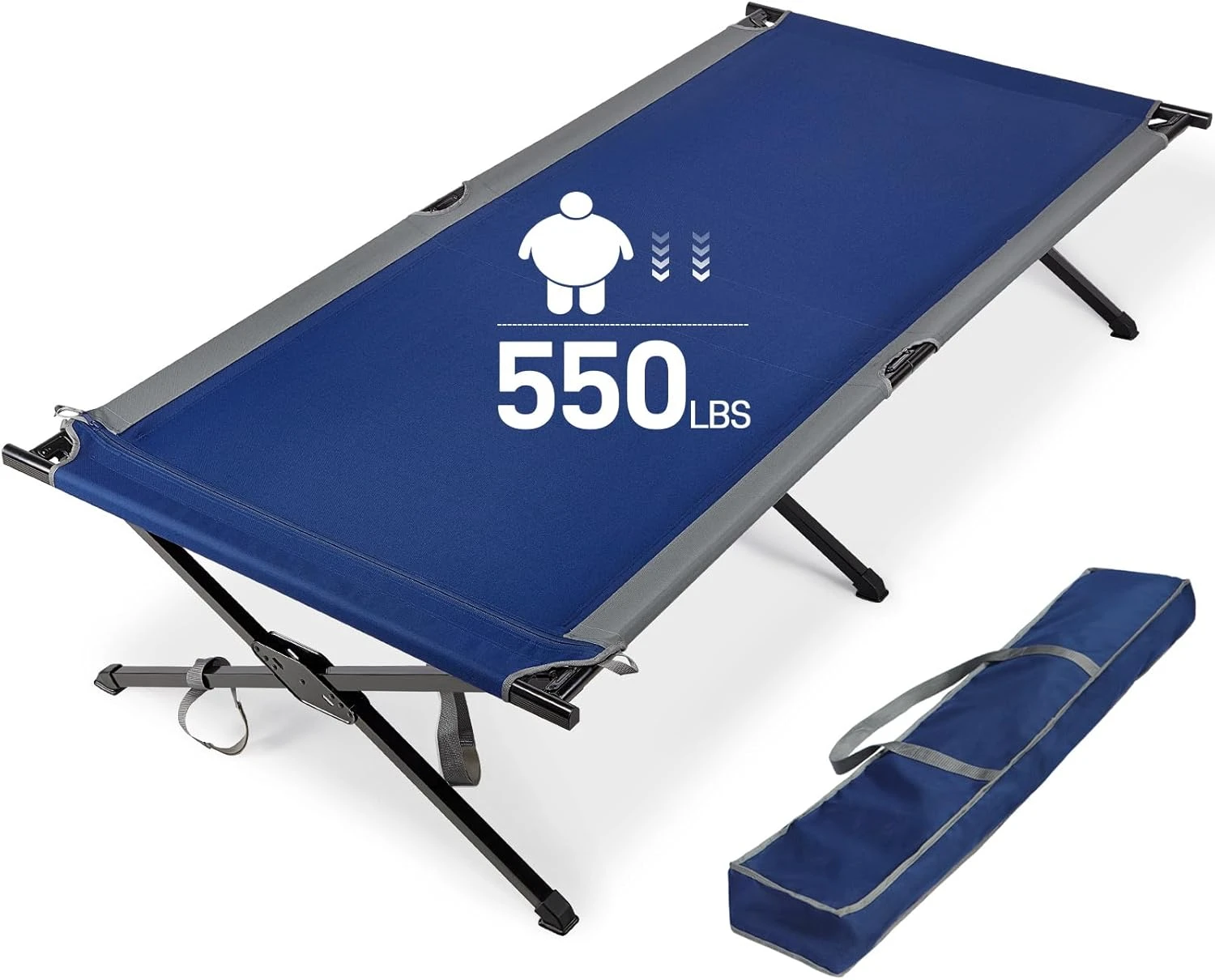 Extra Wide Camping Cot for Adults Oversized XXL Sleeping Cots Folding Cot Bed with Carry Bag 2