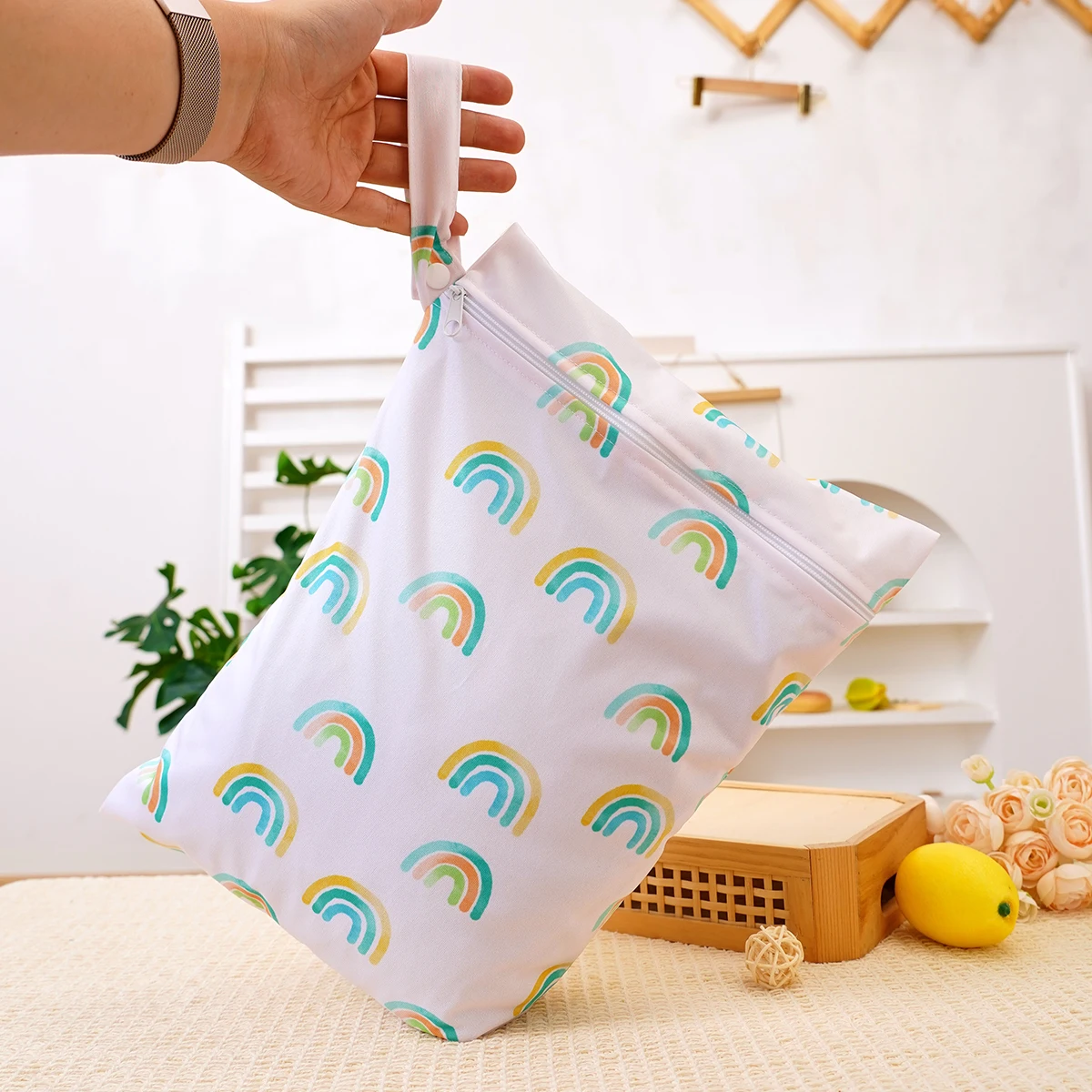 Elinfant 2PCS 방수 기저귀 가방 보관 가방 해변, 수영장, 체육관, 휴대용 기저귀 가방에 대한 습식 건식 가방
