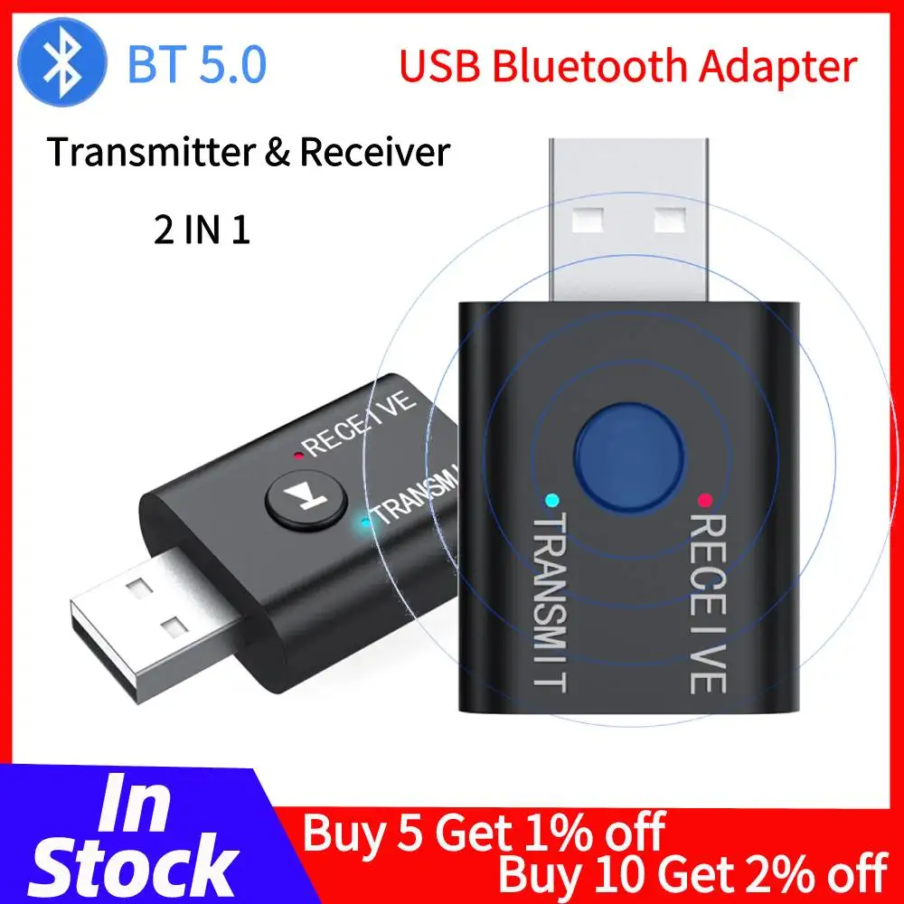 TR6 USB Bluetooth 5.0+EDR Wireless Audio Transmitter Receiver with 2 3.5mm  Jack - AliExpress