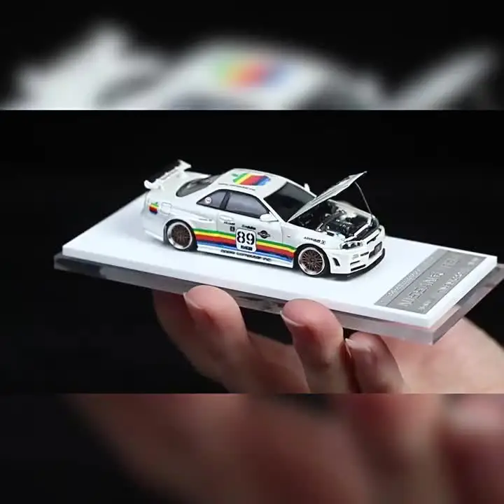 TimeMicro 1/64 Skyline R34 Chameleon/Falken/Pink alloy model