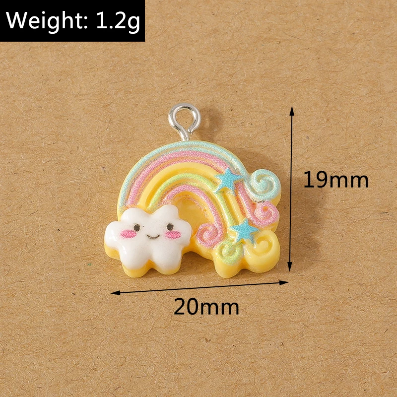 15 Stück Harzmischung Obst Charms Apfel Kirsche Zitrone Charms Anhänger für Schmuckherstellung Ohrringe Halskette DIY Zubehör Zubehör – Detail 24