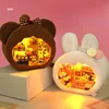 Diy Cottage Handmade Rabbit House Model Creative Birthday Gift Children's Toys Educational Stall 3
