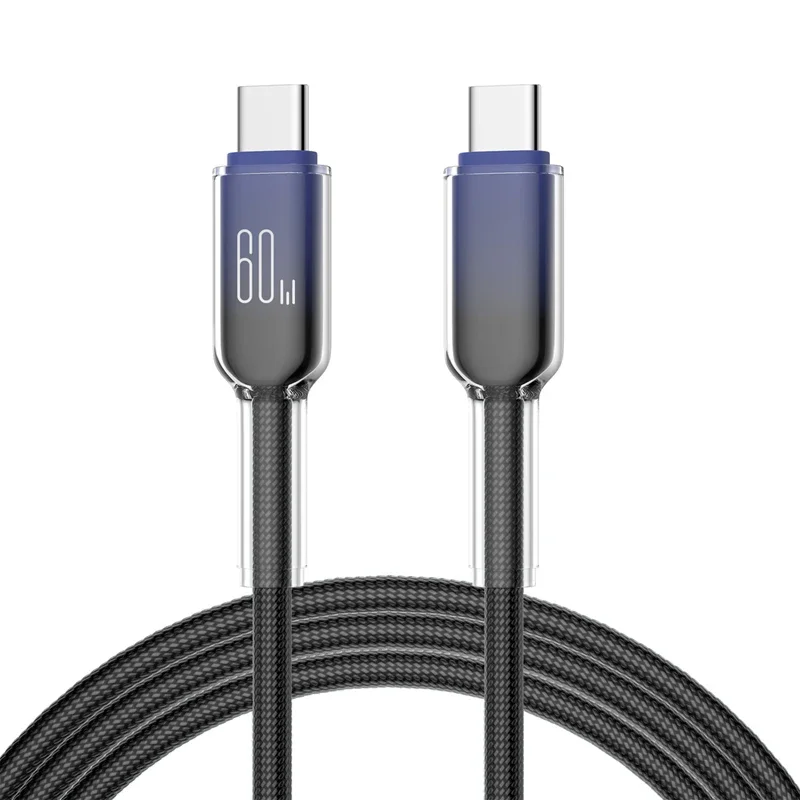Fast Charging Durable Type-C to C Cable - High-Speed Data Transfer with Anti-Fouling Shell, 60W