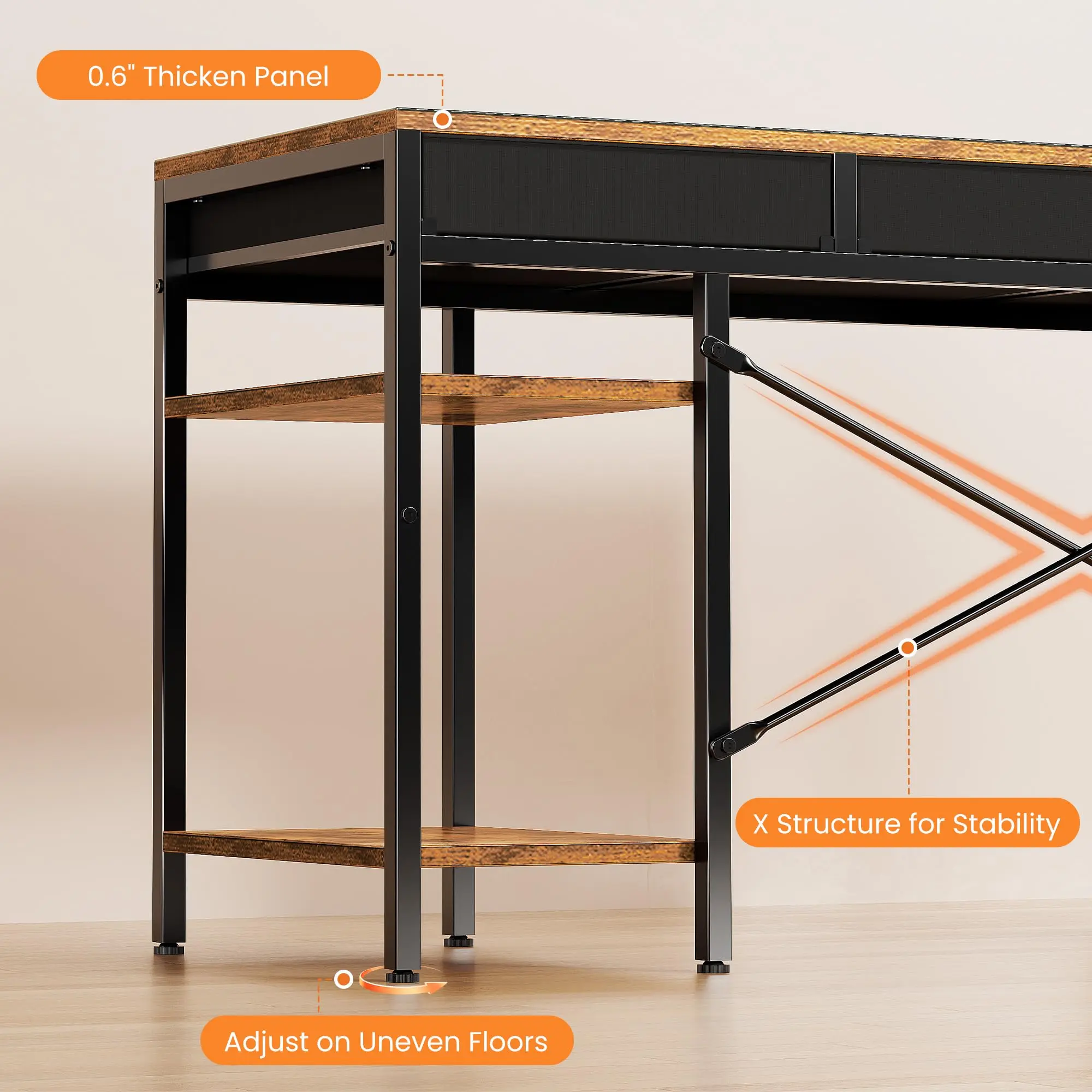 desk in home office setup
