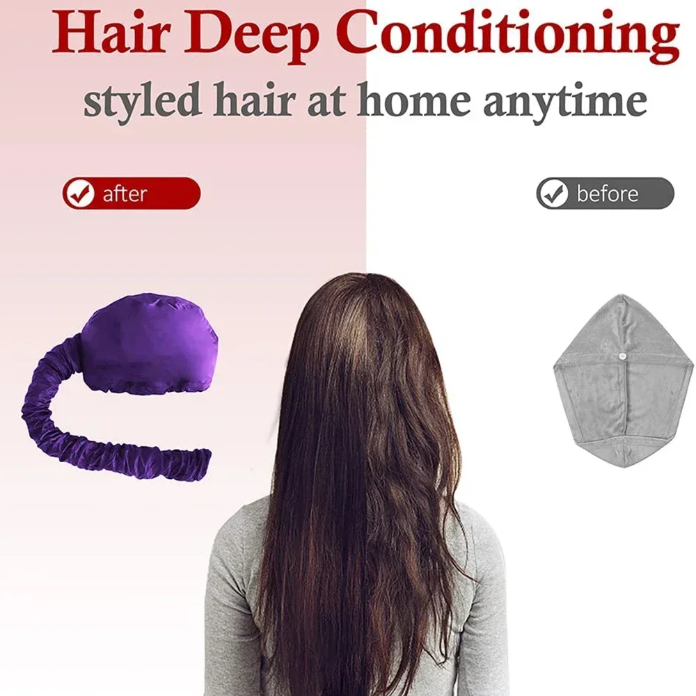 Dry Hair Cap Warm Air Bonnet Cap Hair Bonnet Dryer Hair Drying Cap Adjustable Drying Hood Home Hairdressing Salon