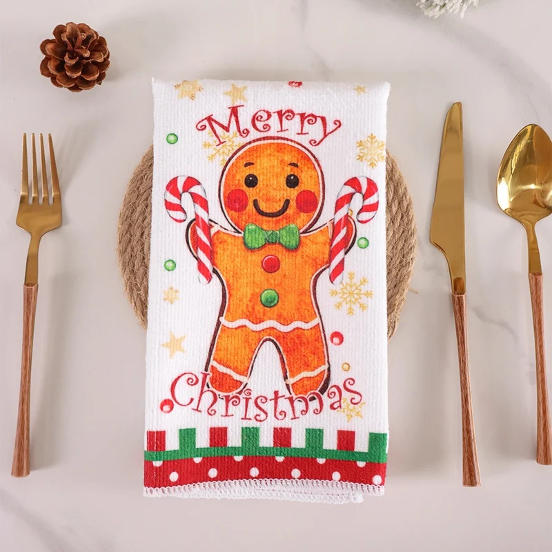 2pcs Christmas Kitchen Towels 3