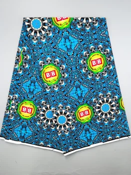 2025 New Hot Sale African Wax Fabric Cotton Material Nigerian Ankara Block Prints Batik High Quality Sewing Cloth 1