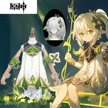 Nahida Costume Cosplay moindre seigneur Kusanali ensemble complet robe oreilles perruque Nahida tenues pour Comic Con