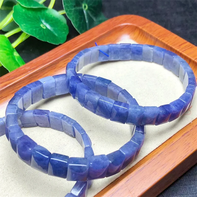 

Natural Tanzanite Bracelet Women Healing Gemstone Crystal Strand Bangles Lovers Girlfriend Jewelry Gift 1PCS