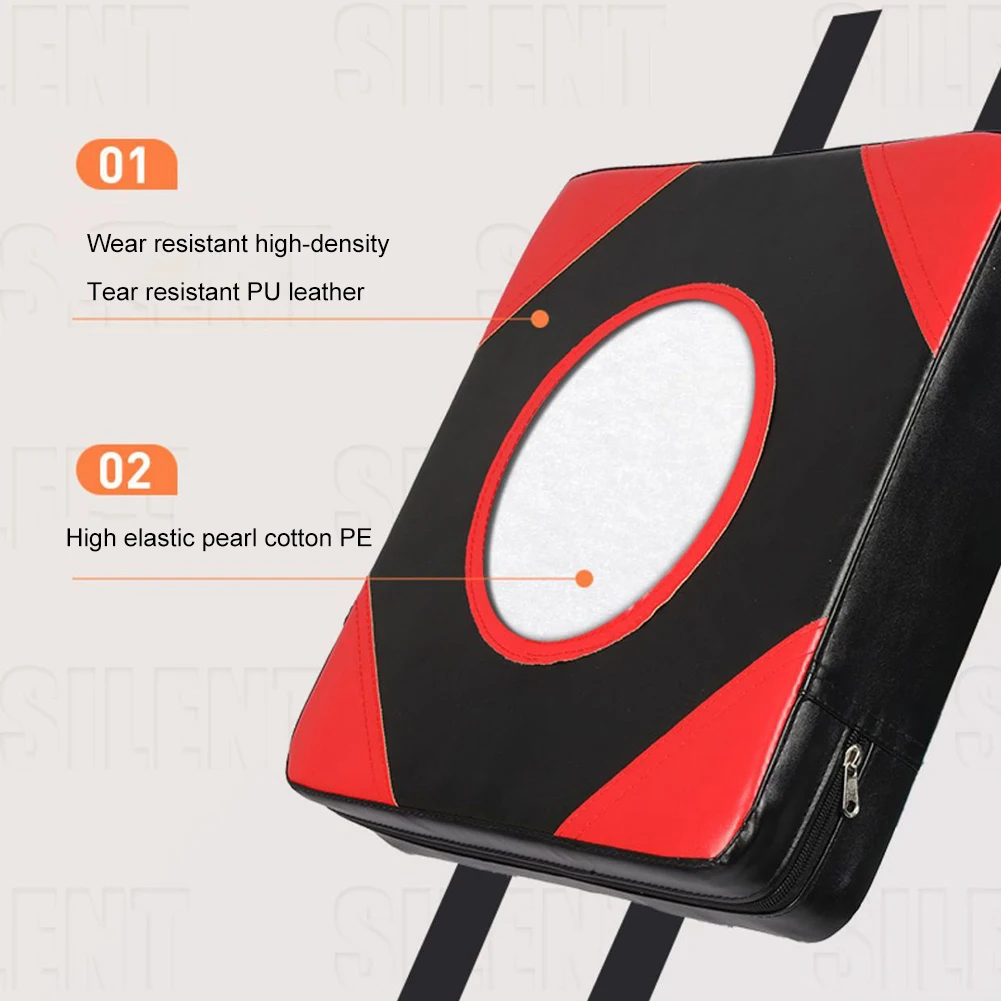 Boxing Punch Target PU Leather Boxing Mats Adjustable Height Square Wall Target Boxing Training Sandbag for Martial Arts Karate