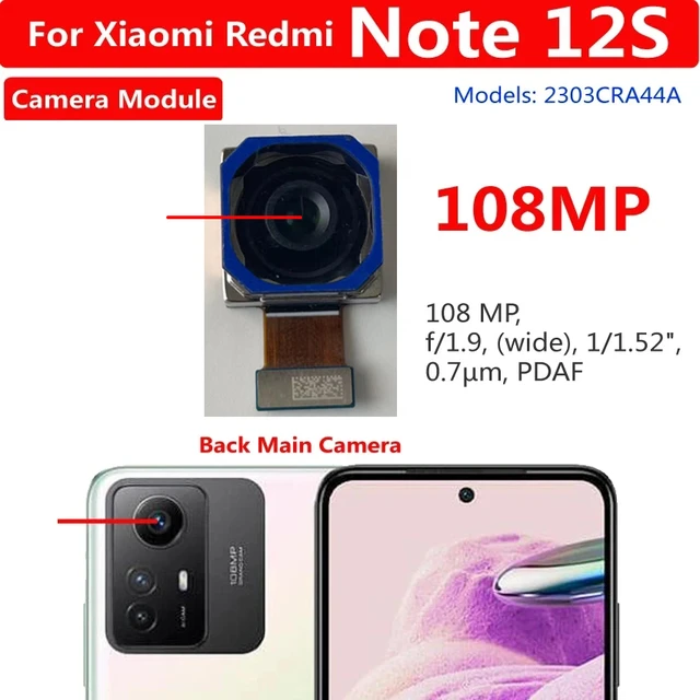 Cámara trasera para Xiaomi Redmi Note 10S, módulo de cámara trasera de  64MP, piezas de repuesto de reparación flexibles - AliExpress