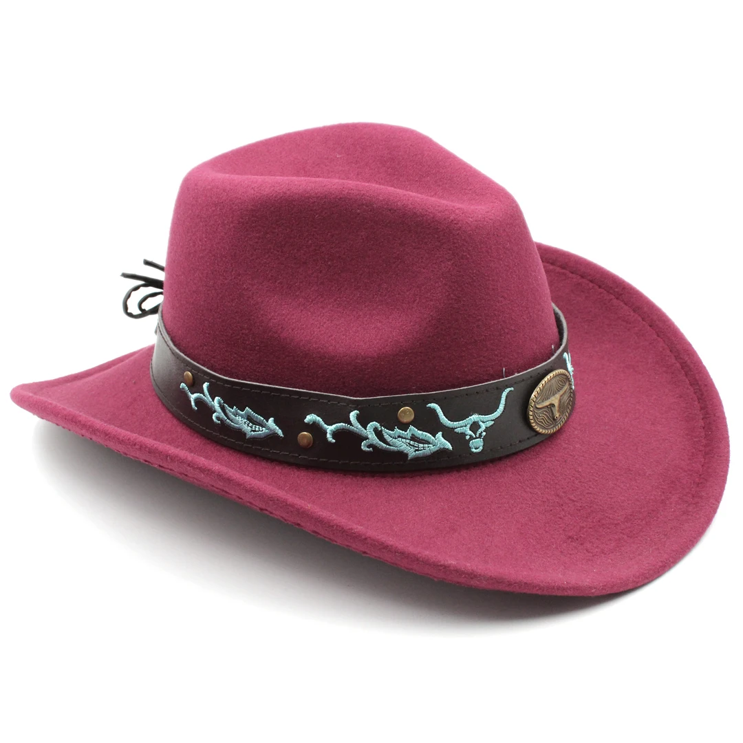 Cowboyhut mit breitem Gürtel für Damen und Herren, Halloween-Kostümzubehör mit Western-Thema – Detail 13