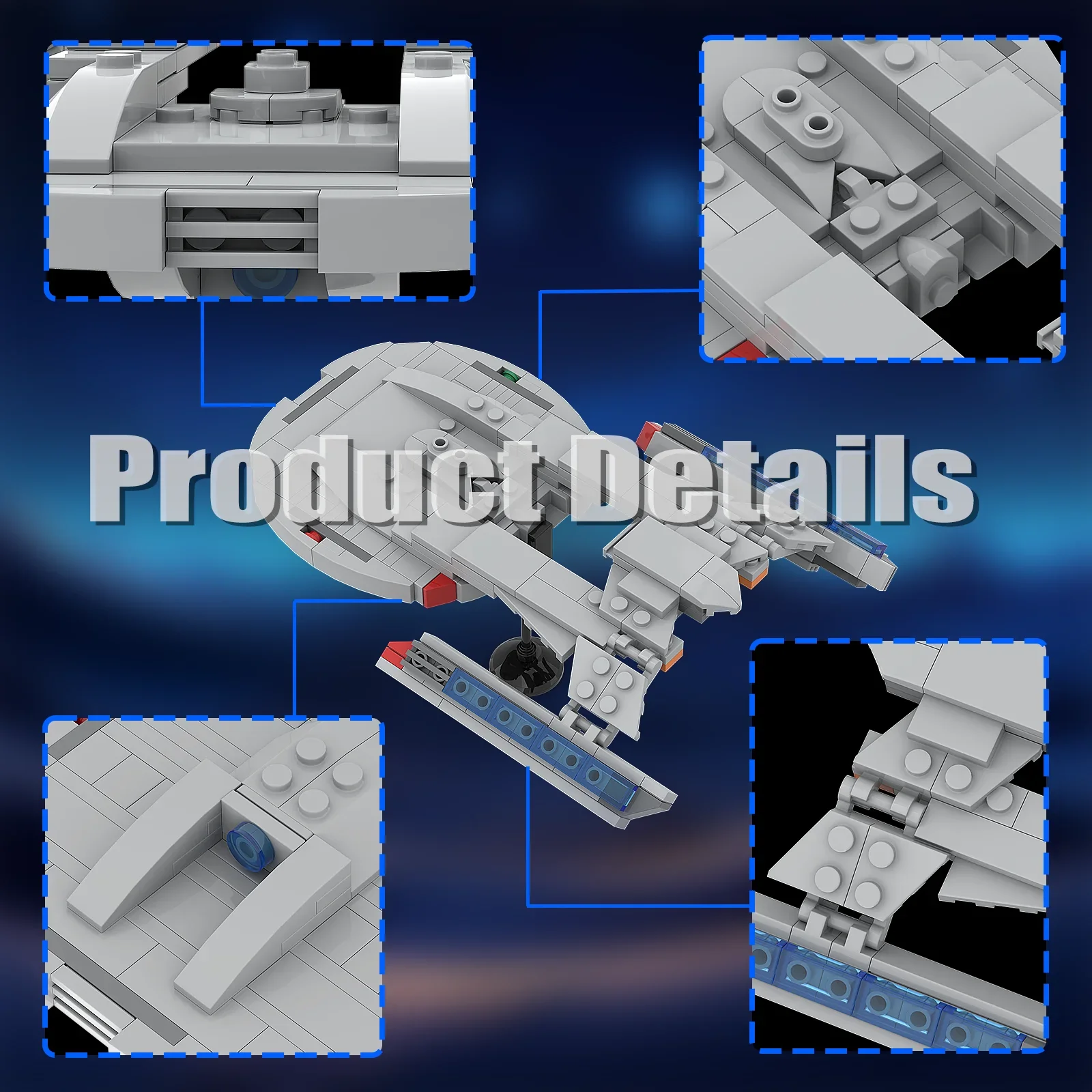 Star Spaceship Enterprise NCC-1701 Building Blocks Model Kit,Spaceship World Building Set for Child Adult(219PCS)