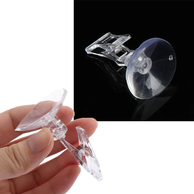 

1Pc Clear Plastic Suction Cup Clip Advertising Clip Suction Cup Transparent Clip Clamp