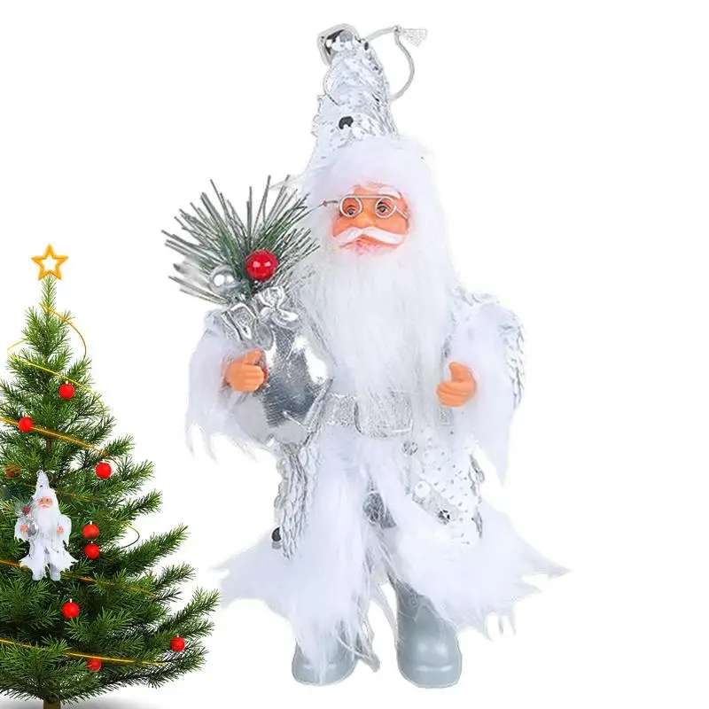 

Кукла, рождественские украшения, искусственные куклы, печатные блестки, Рождественская елка, подвесные украшения с веревкой для дома