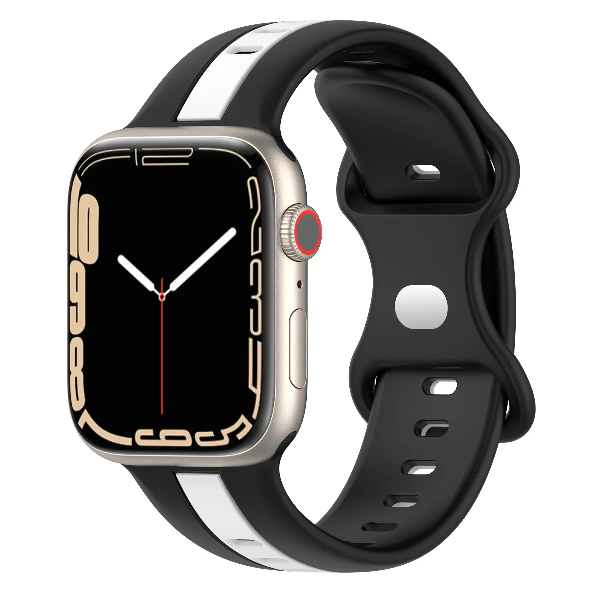 Silicone Sport Loop Strap for Apple Watch Band, Multi-Size Adjustable Bracelet