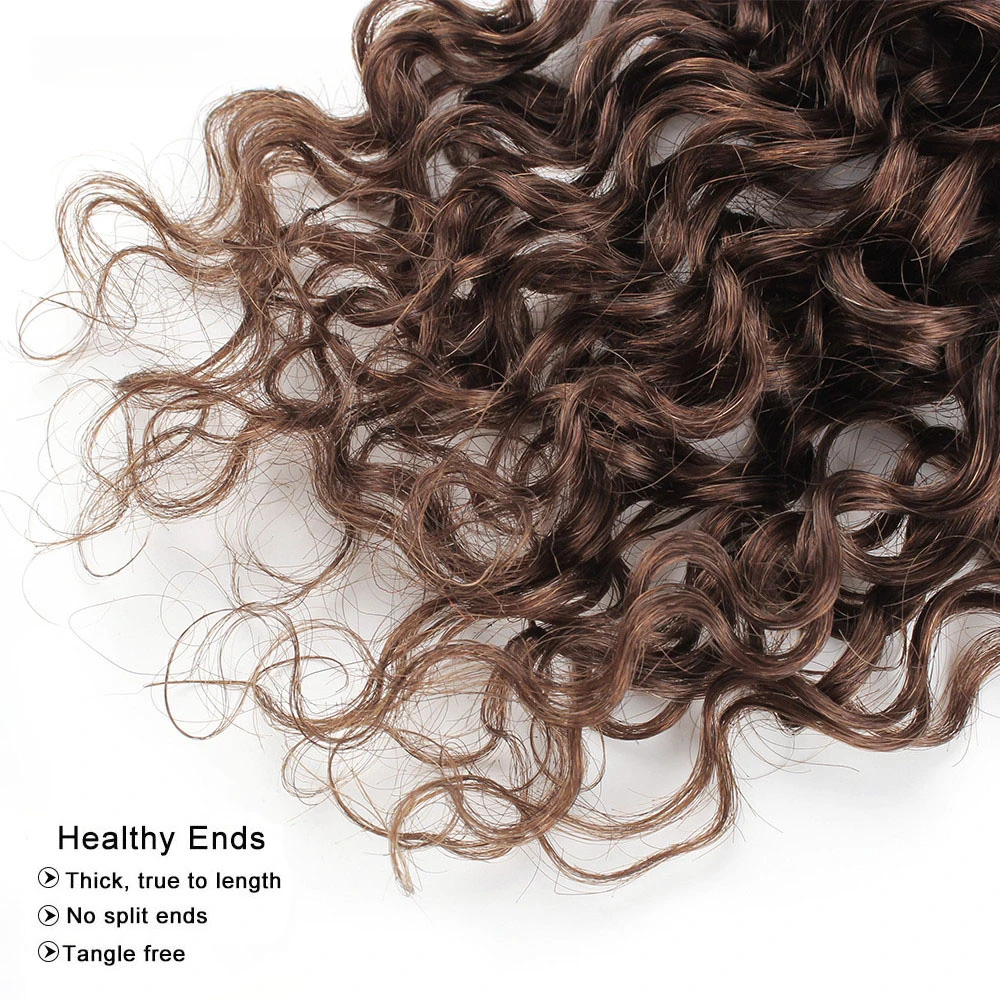 2/3 Bundles Chocolate Brown Water Wave Remy Human Hair Weave Extensions 10-24 inch Quality Soft No Tangle MOGUL HAIR human hair extensions,human hair bundles