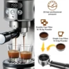 Neretva 20 Bar Espresso Machine Compact Espresso Maker with LED Display & Milk Frother for Home Barista Stainless Steel 3