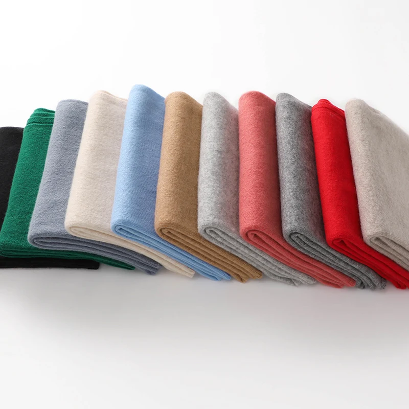 New 100% Cashmere Scarf In Autumn And Winter 180*45CM Men's And Women's Knitted Comfortable Soft Solid Color Scarf Warm Scarf. 5