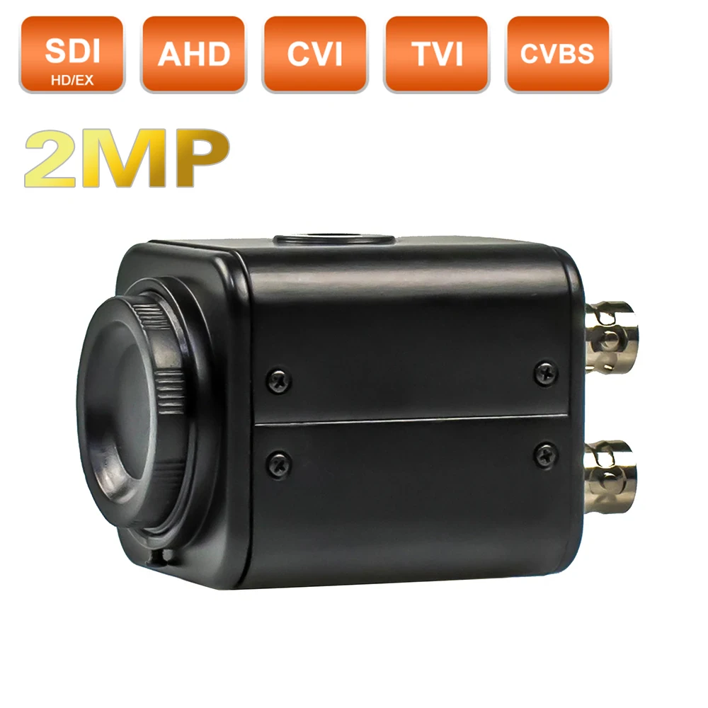 2MP CCTV HD-SDI EX-SDI 6 IN 1 Security Mini Broadcast Box SDI Camera With OSD Menu Sony IMX385 60fps